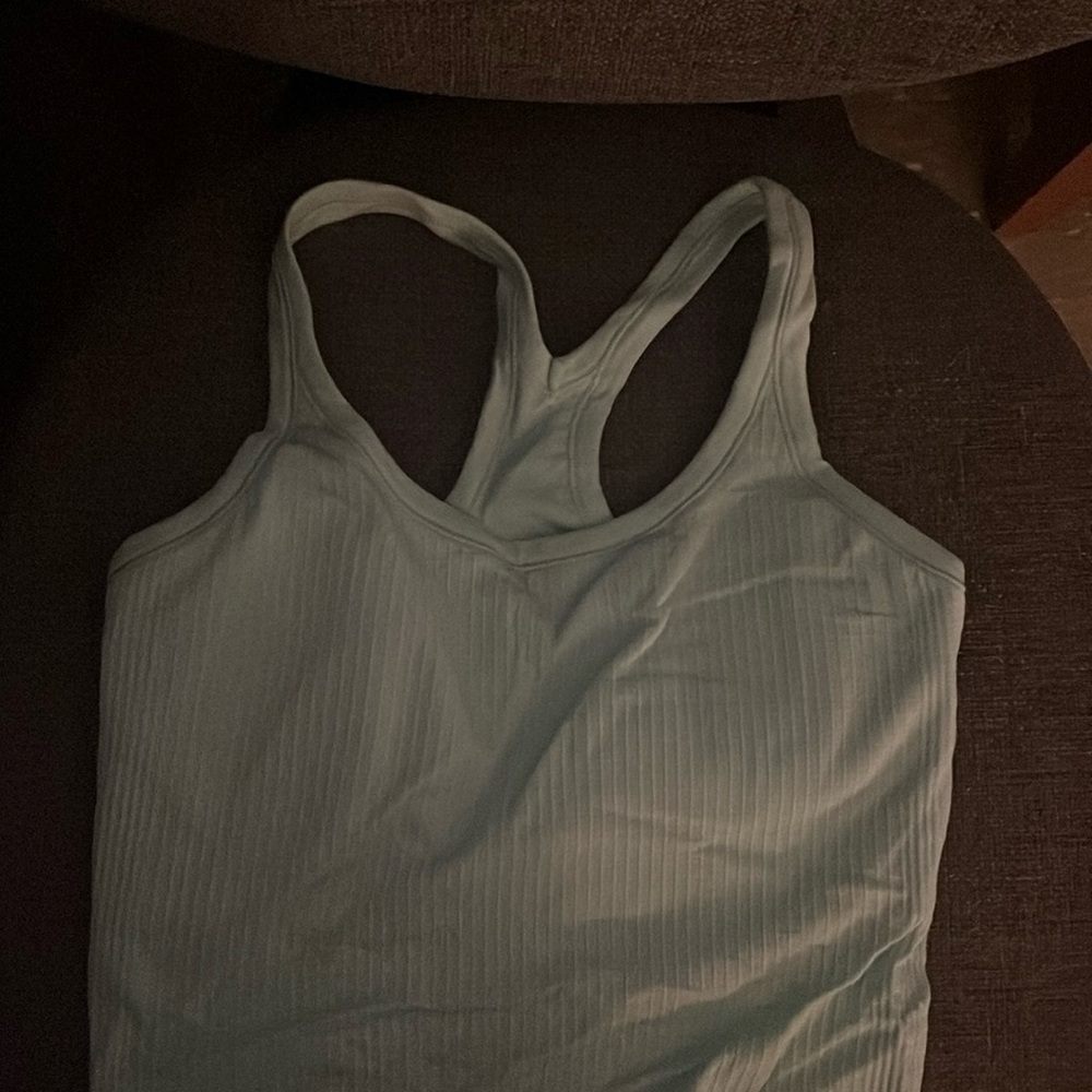 Mint lululemon ebb to street tank top